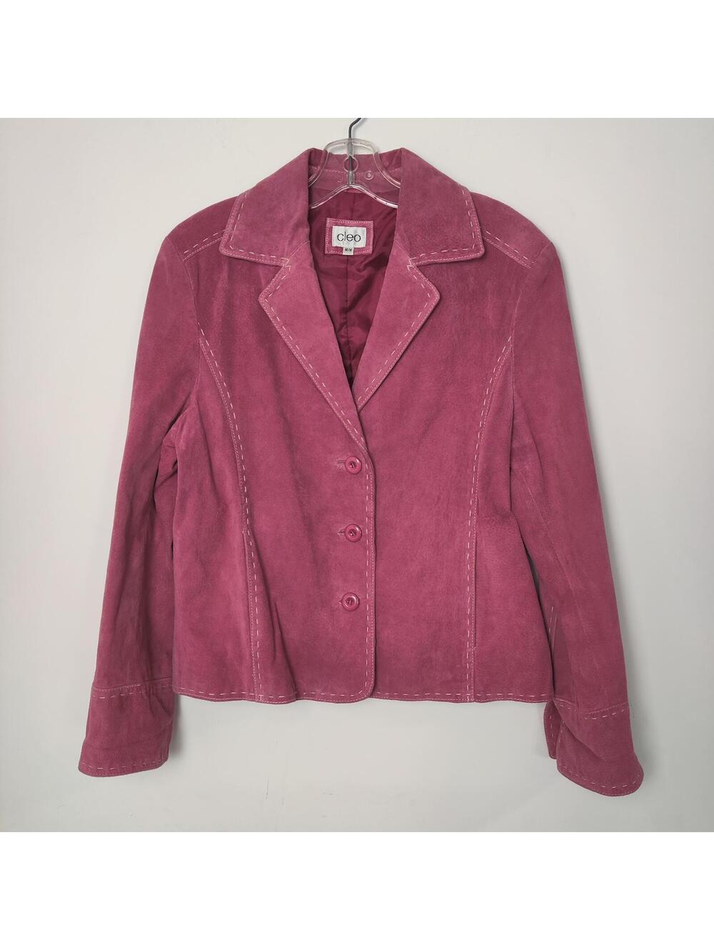 Cleo Pink Genuine Leather Suede Jacket Women’s Medium